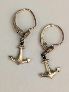 1990's dainty 14ct gold fill anchor earrings